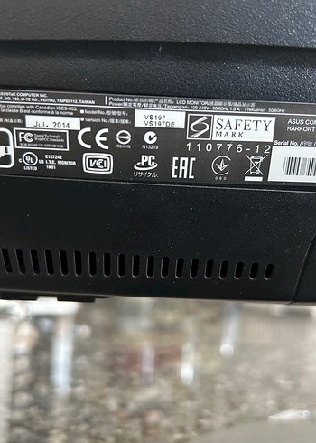 ASUS VS197DE 18.5inc LCD Monitor - Görsel 4