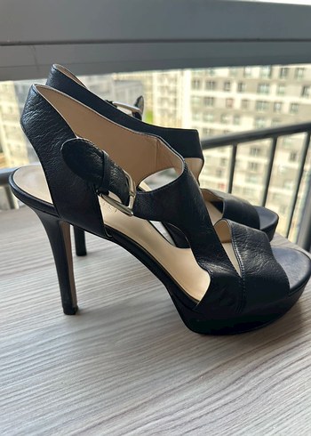 Nine West Klasik Siyah Platform Topuklu Kadın DERİ Ayakkabı