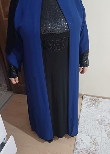 Zara Uzun Kollu Mavi Drapeli Kadın Elbise