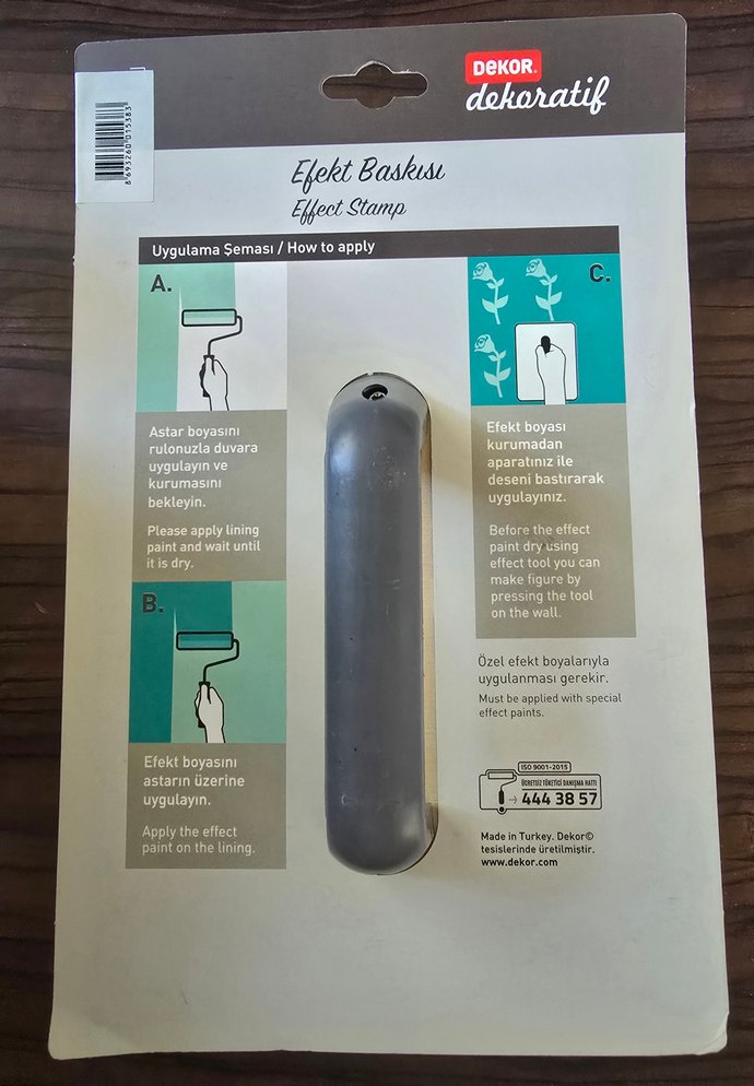 Büyük Gül Efekt Baskısı - Koyu Kırmızı - Görsel 2