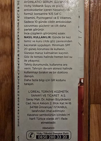 VICHY LIFTACTIV C VİTAMİNİ SERUM 30 ml. - Görsel 2