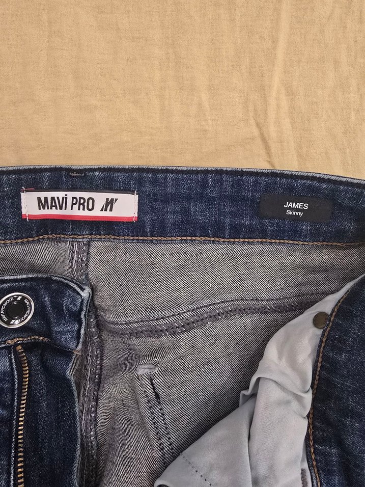 Gri Mavi Erkek Denim Rahat Kesim Kot - Görsel 5