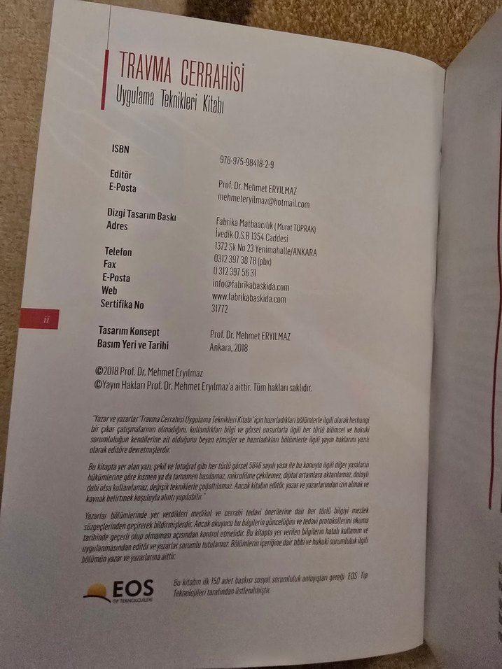 Travma Cerrahisi Uygulama Teknikleri Kitabı - Görsel 2