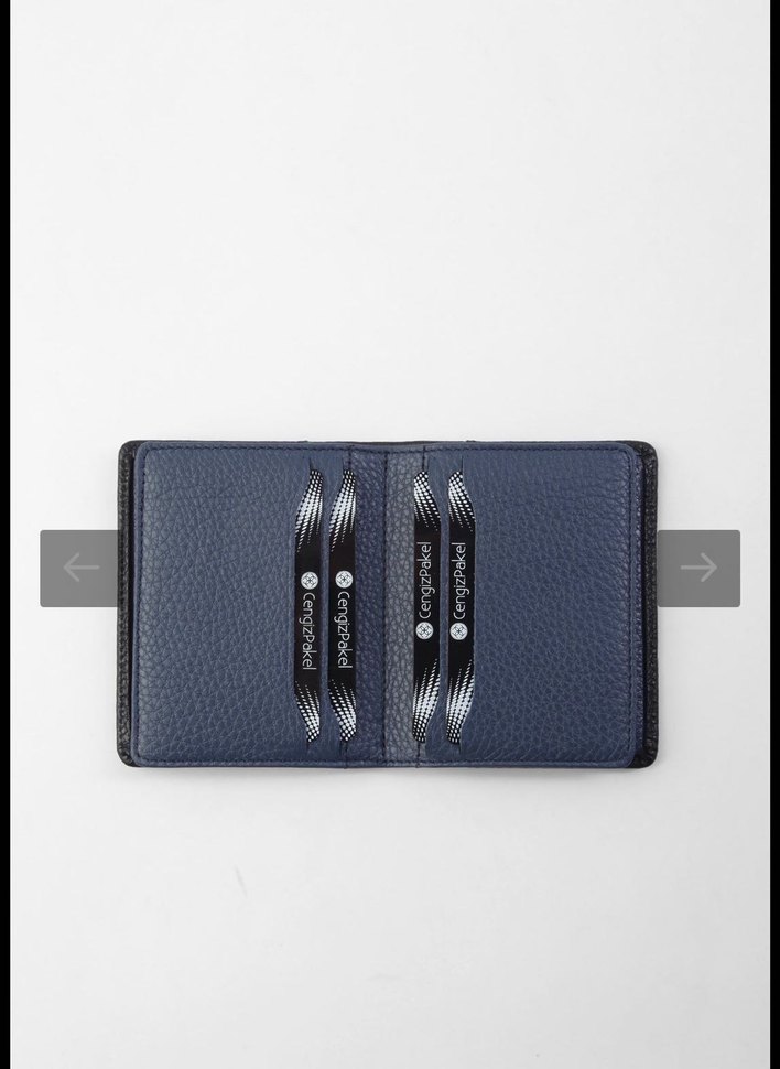 Lacivert Deri Erkek Cüzdan - Görsel 2