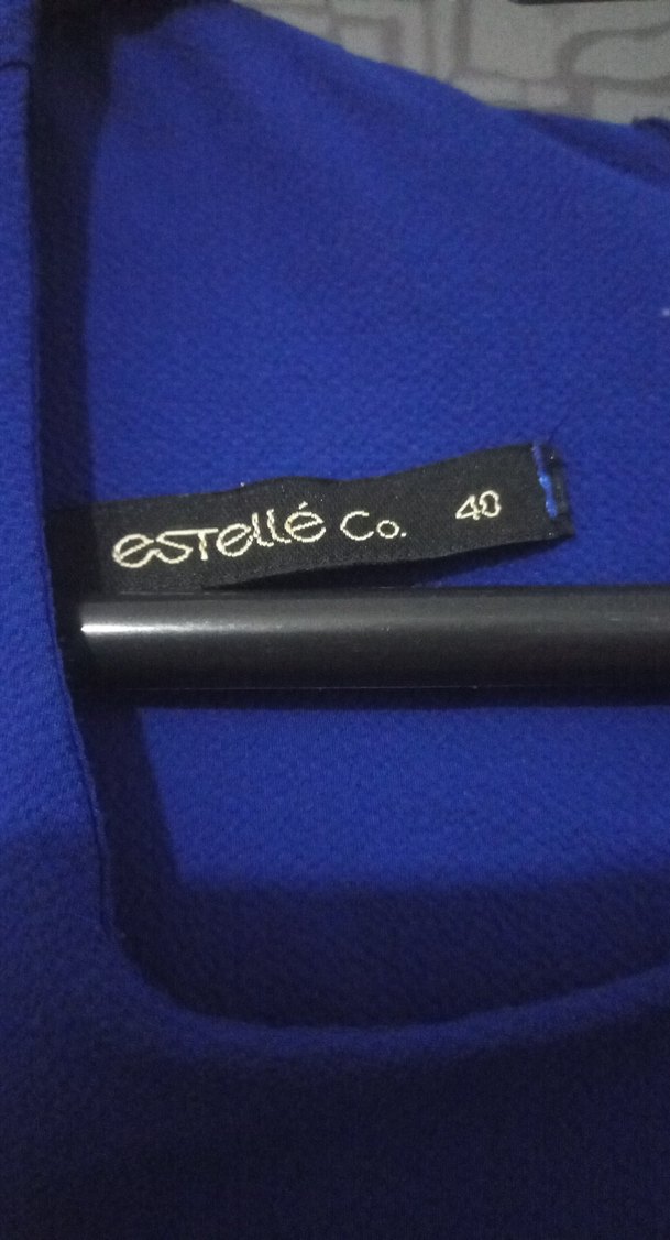 Kadın Mavi Uzun Kollu Midi Tunik - Görsel 3