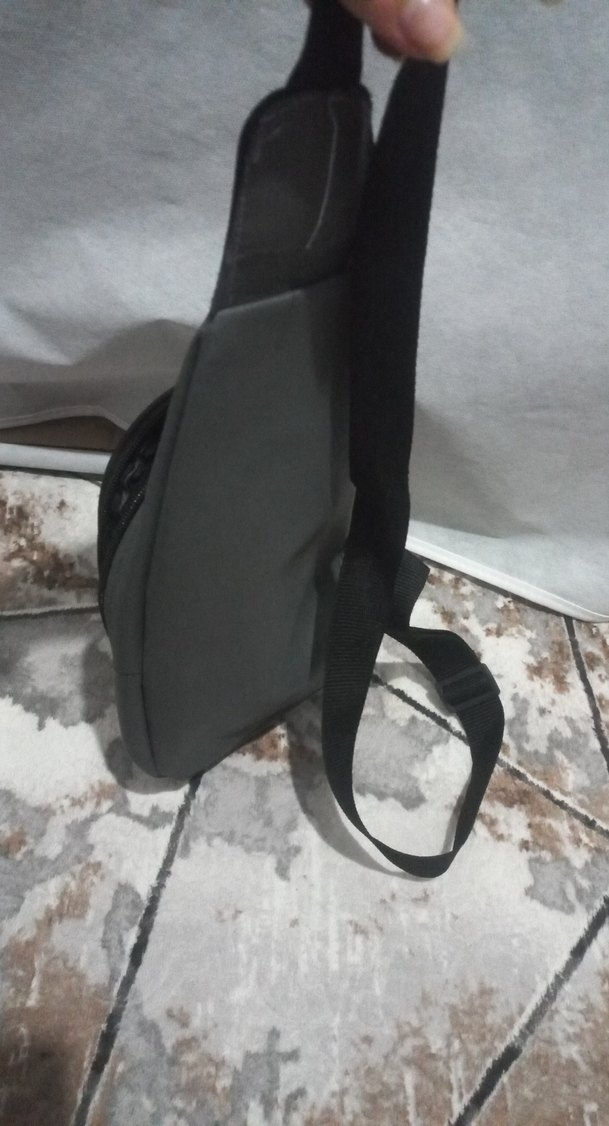 Kadın Siyah Deri Biker Çapraz Çanta - Görsel 2