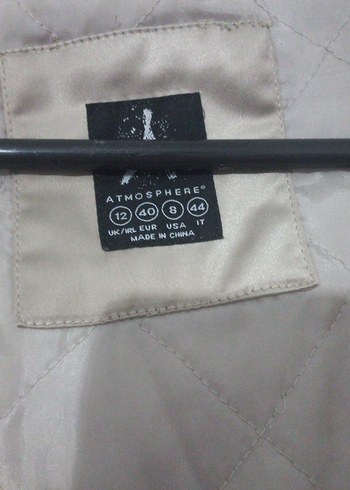 Bej Kadın Midi Ceket Fermuarlı - Görsel 2