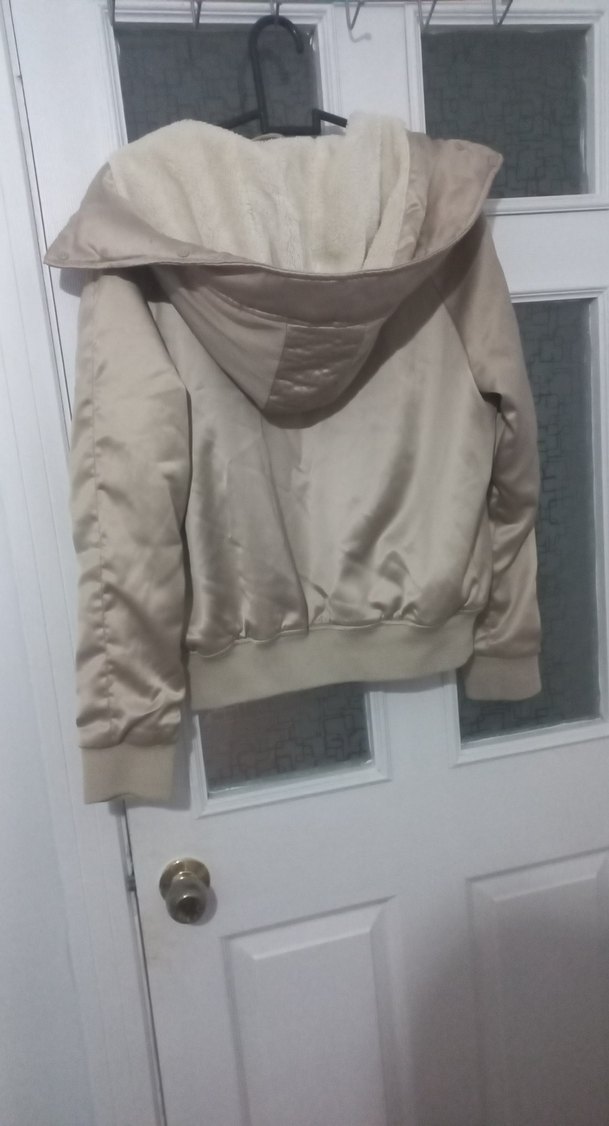 Bej Kadın Midi Ceket Fermuarlı - Görsel 3