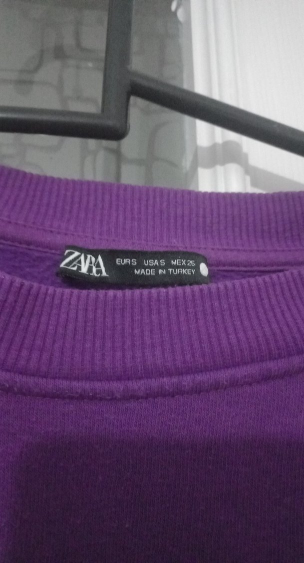 Mor Kadın Sweatshirt, Yuvarlak Yaka, Rahat Kesim - Görsel 2