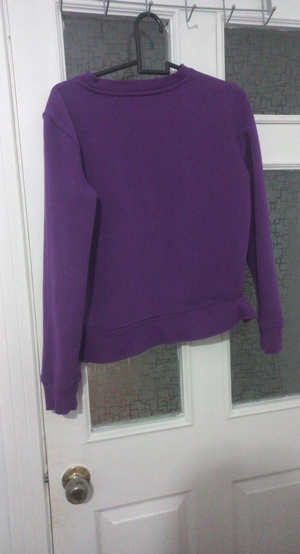 Mor Kadın Sweatshirt, Yuvarlak Yaka, Rahat Kesim - Görsel 3