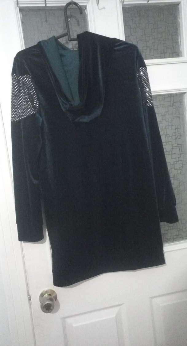 Kadın Siyah Uzun Kollu Payetli Tunik - Görsel 2