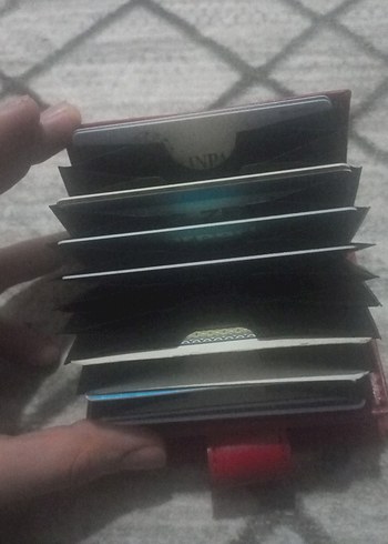 Kırmızı Deri Kadın Cüzdanı Tokalı - Görsel 3