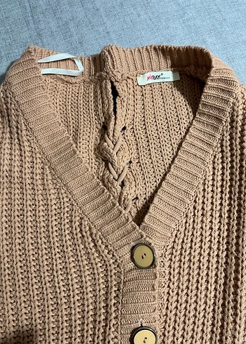 Düğmeli Bohem Tarzı Kadın Hırka - Görsel 2