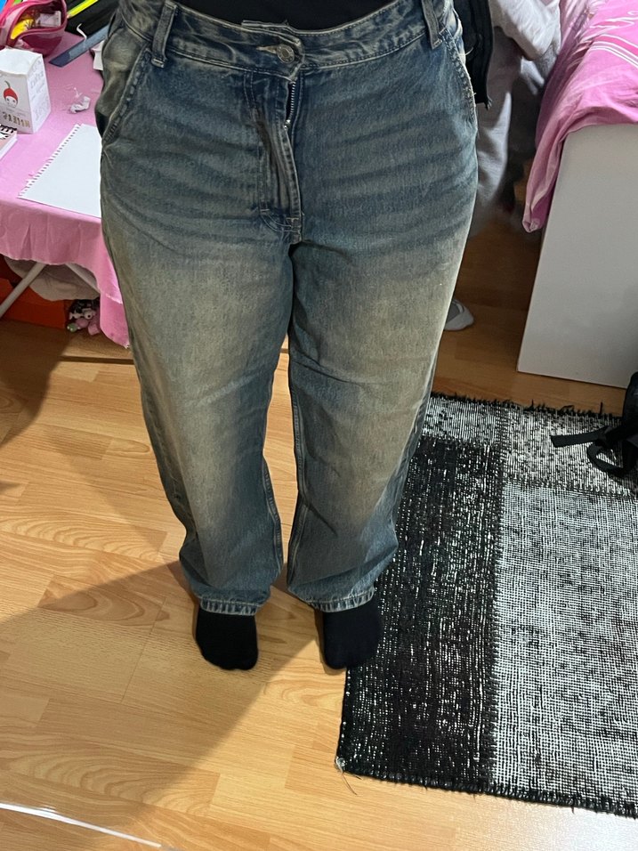 eskiz tarzı  Kadın Denim Pantolon - Görsel 2