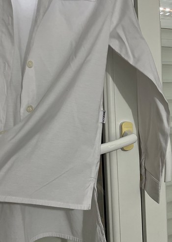 Düğmeli Beyaz kız çocuk Gömlek - Görsel 2