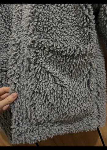 Mavi pelüş ceket - Görsel 3