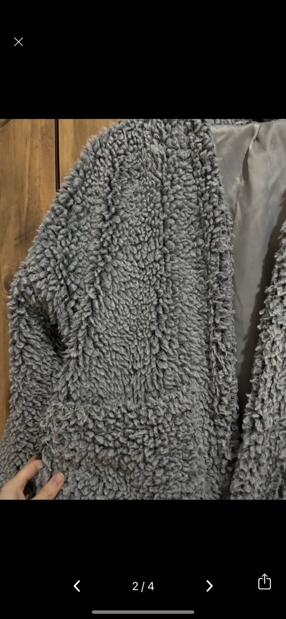 Mavi pelüş ceket - Görsel 2