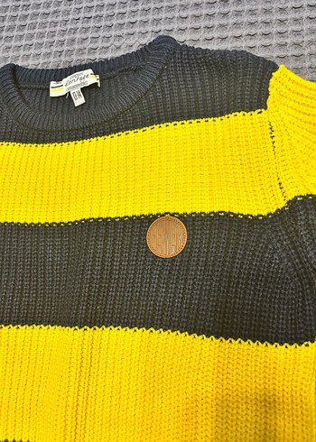 Fenerbahçe Sarı-Siyah Çizgili Triko Çocuk Kazak - Görsel 2