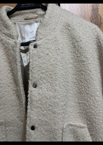 Mango Düğmeli Bej Kadın Polar Ceket - Görsel 3