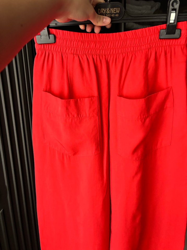 Zara Nar çiçeği Salaş Kadın Pantolon - Görsel 4