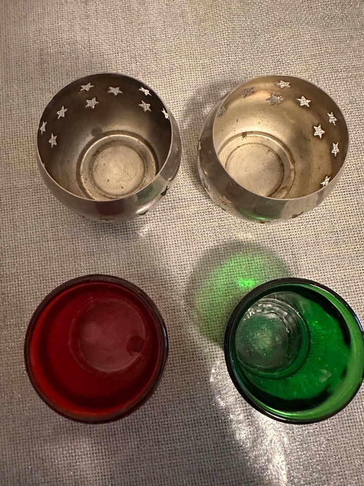 Yıldız Desenli Metal Mumluk Seti - Görsel 2