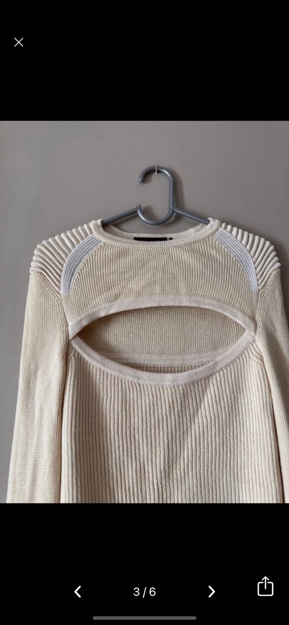 Isabel Marant Bej Kadın Triko Uzun Kollu Midi Kazak - Görsel 3