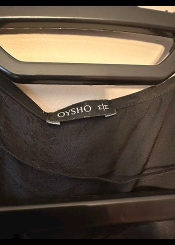 Oysho Siyah V Yaka Uzun Keten Elbise - Görsel 4