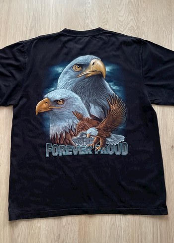 Kartal vintage siyah tişört - Görsel 2