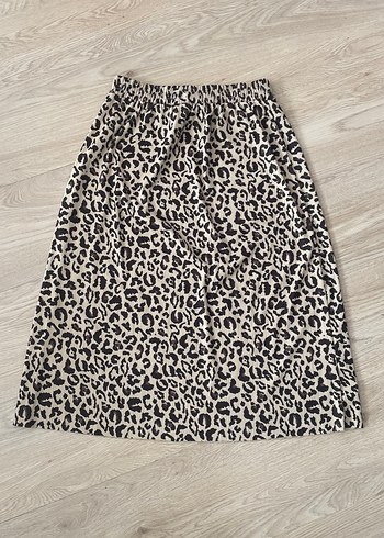 Kadın Leopar Desenli Salaş Etek - Görsel 2