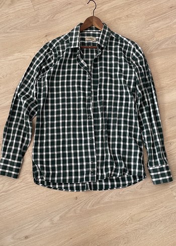 Erkek yeşil Kareli Uzun Kollu Gömlek - Görsel 4