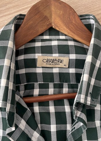 Erkek yeşil Kareli Uzun Kollu Gömlek - Görsel 2