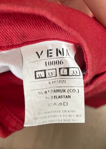 Vena kırmızı kadın pantolon - Görsel 4