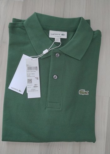 Lacoste Erkek Yeşil Lacoste M/L Poloyaka Tişört