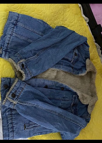 Hobby Life Kürk Detaylı Gri Kadın Denim Ceket