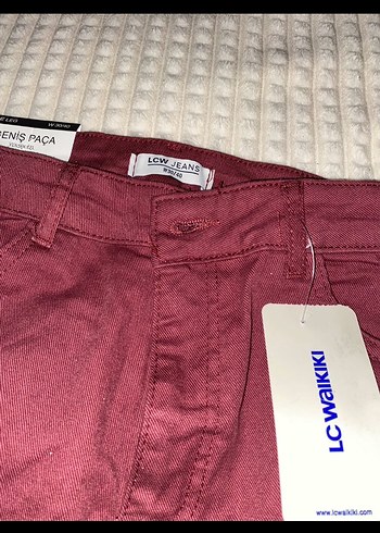 30 Beden Bordo Kadın Regular Fit Midi Kumaş Pantolon
