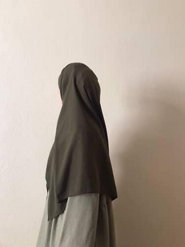 haki yeşil uzun eşarp - Görsel 3