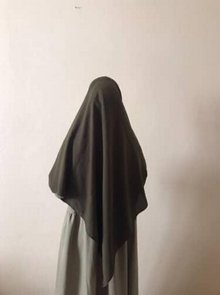 haki yeşil uzun eşarp - Görsel 2