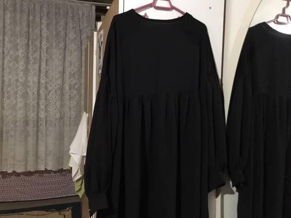 Siyah Uzun Kollu ferace - Görsel 5