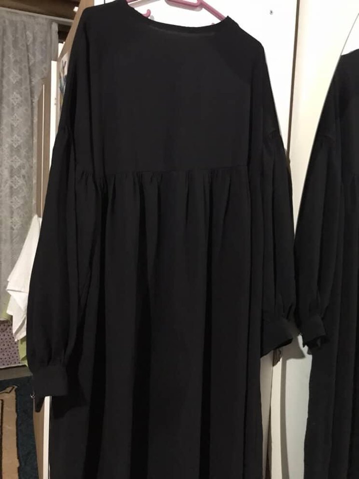 Siyah Uzun Kollu ferace - Görsel 3