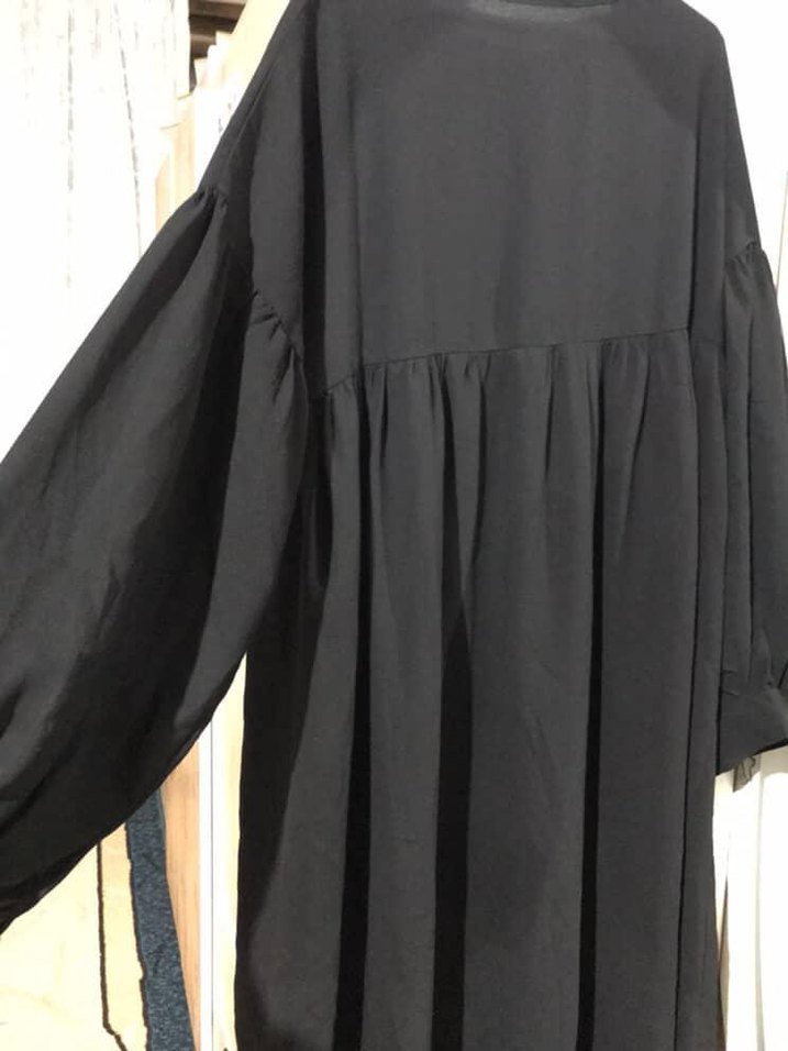 Siyah Uzun Kollu ferace - Görsel 4