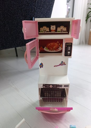 Pembe Mini Mutfak Seti ve Aksesuarları - Görsel 3