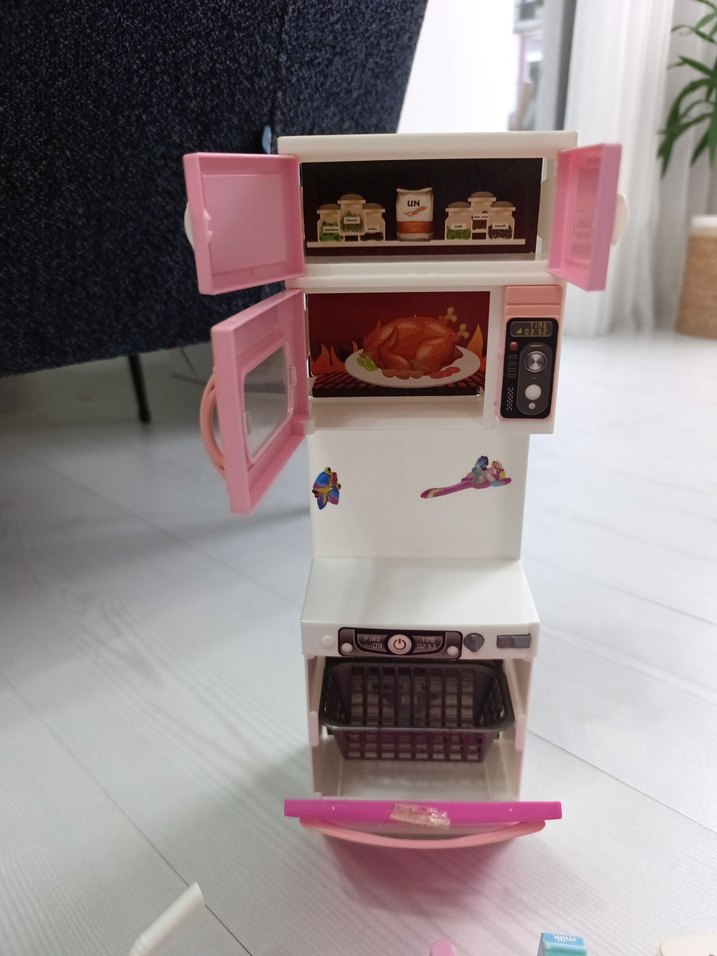 Pembe Mini Mutfak Seti ve Aksesuarları - Görsel 3