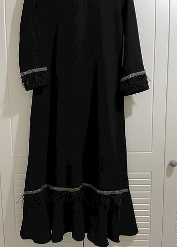 40 Beden siyah Renk Siyah Uzun Kollu Gotik Uzun Elbise