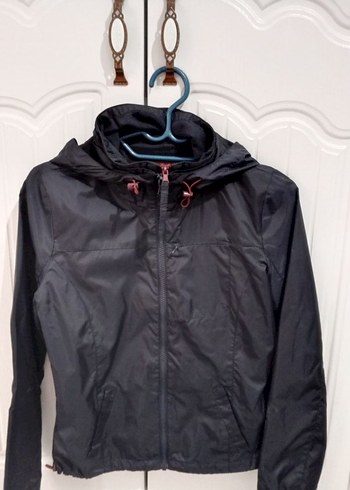 Kadın Koyu Lacivert Çift Fermuarlı Yağmurluk - Görsel 4