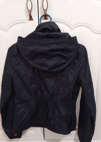 Kadın Koyu Lacivert Çift Fermuarlı Yağmurluk - Görsel 5