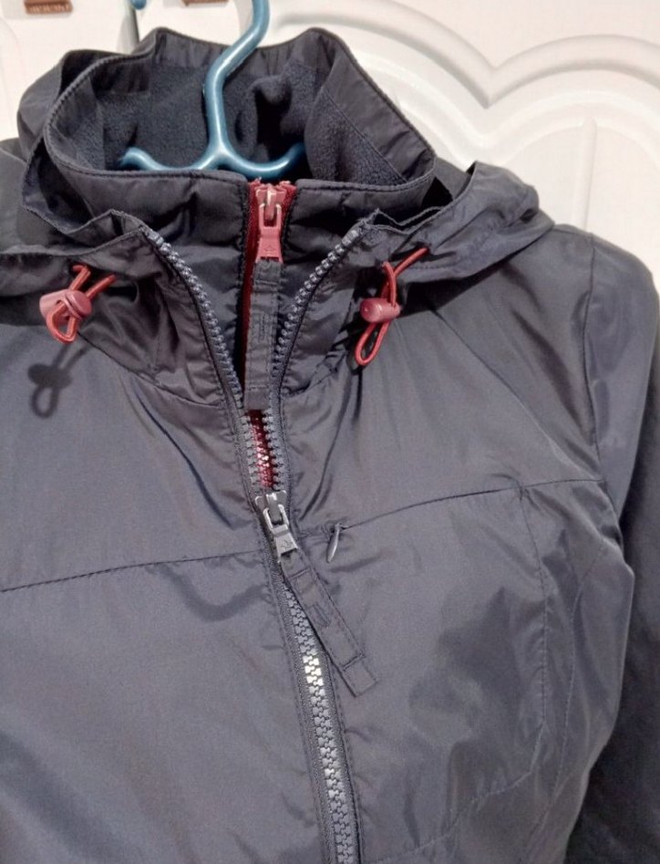 Kadın Koyu Lacivert Çift Fermuarlı Yağmurluk - Görsel 2