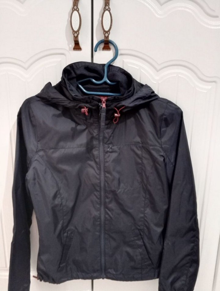 Kadın Koyu Lacivert Çift Fermuarlı Yağmurluk - Görsel 4