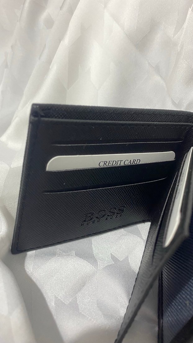 Siyah Parlak BOSS Erkek Cüzdanı - Görsel 3