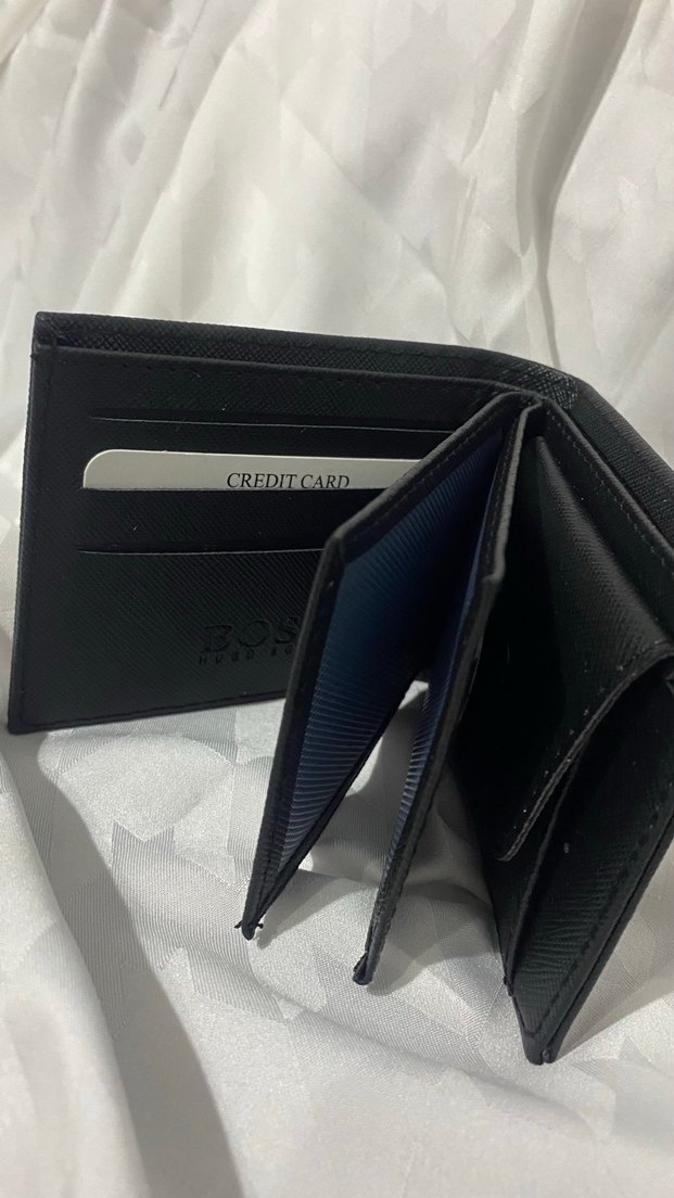 Siyah Parlak BOSS Erkek Cüzdanı - Görsel 4