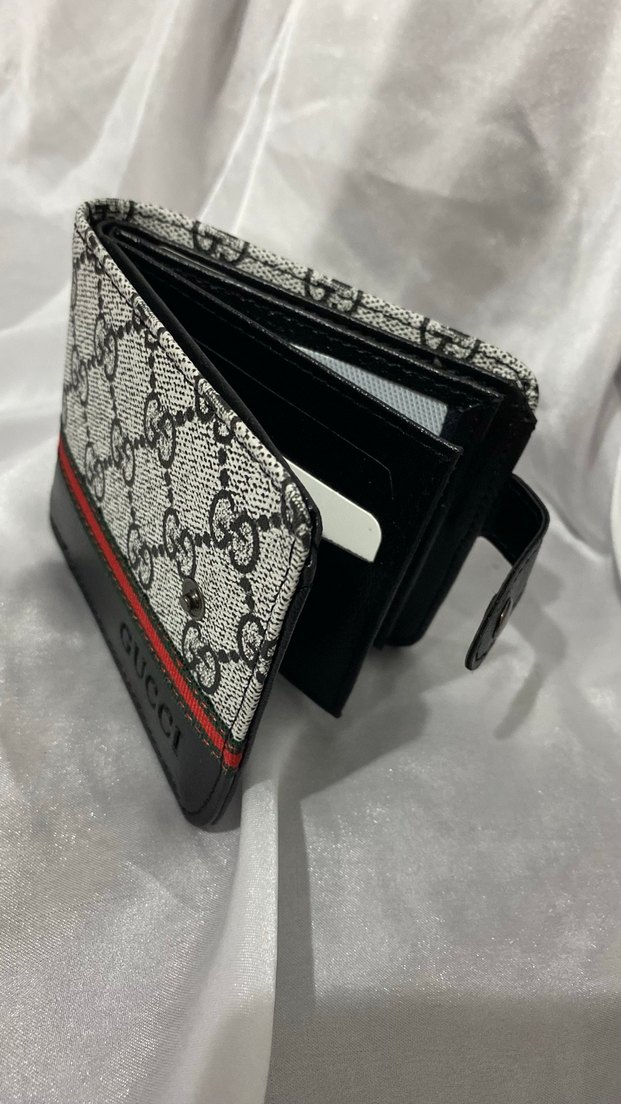 Siyah Baskılı Gucci Erkek Cüzdan - Görsel 4